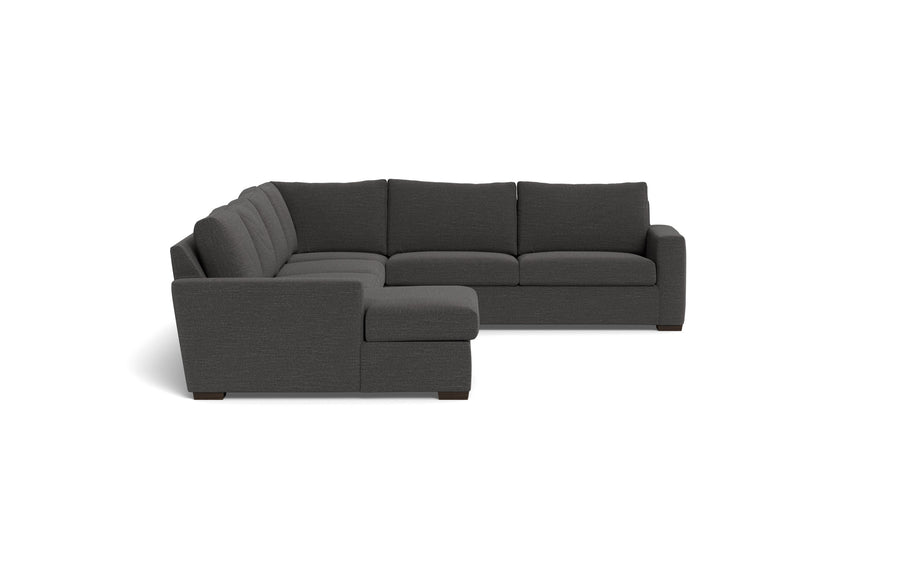 Alexa Corner Sectionals With Left Chaise-Fabric Sofa-Curious Charcoal-MAK Modern