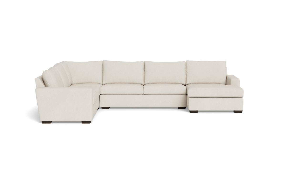 Alexa Corner Sectionals With Right Chaise-Fabric Sofa-Curious Snow-MAK Modern
