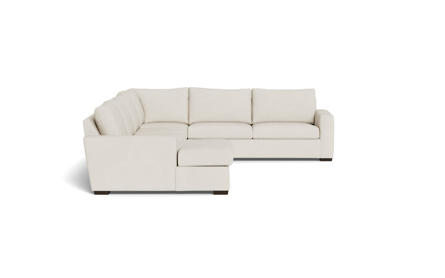 Alexa Corner Sectionals With Left Chaise-Fabric Sofa-Curious Snow-MAK Modern
