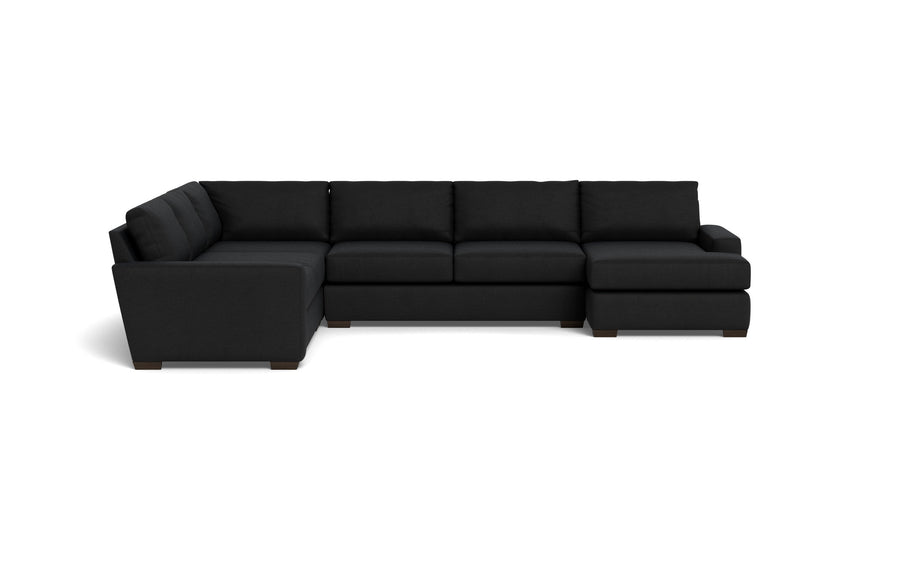 Kai Corner Sectionals With Right Chaise-Fabric Sofa-Merit Onyx-MAK Modern
