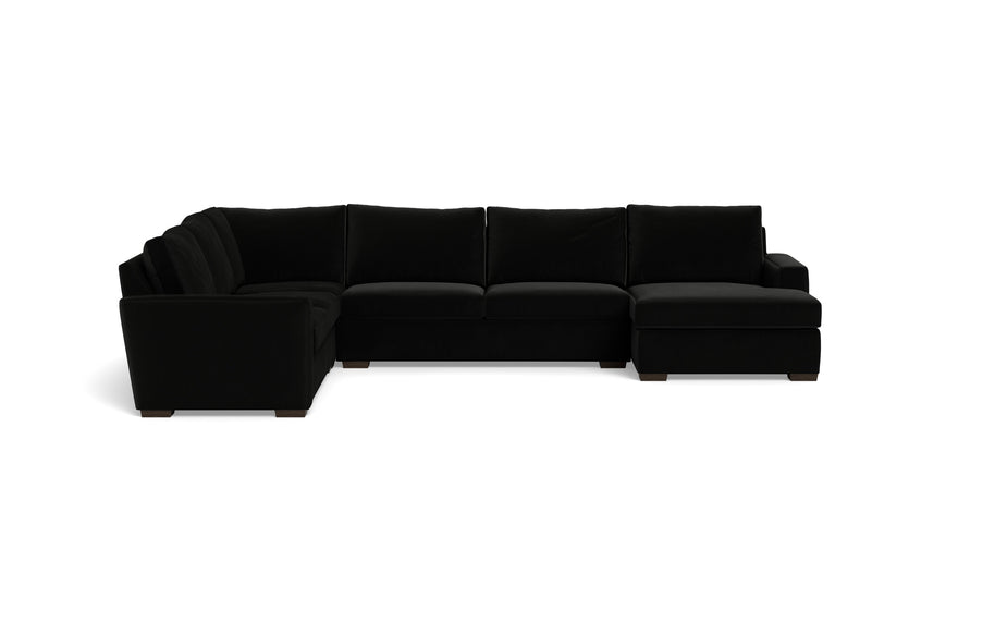 Alexa Corner Sectionals With Right Chaise-Fabric Sofa-Superb Gun Metal-MAK Modern
