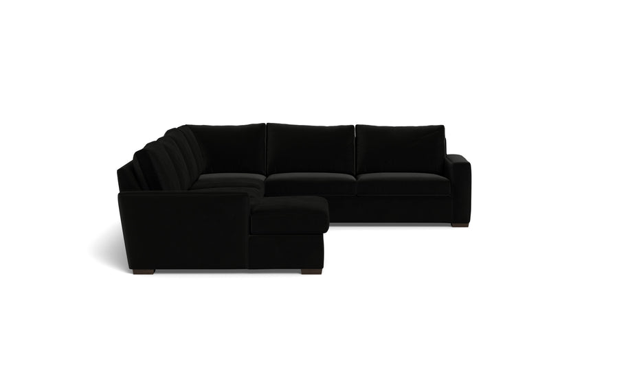 Alexa Corner Sectionals With Left Chaise-Fabric Sofa-Superb Gun Metal-MAK Modern