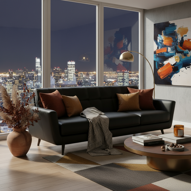 High Level Estate Leather Sofa