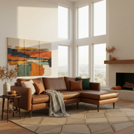 Maverick Leather Right Chaise Sectional