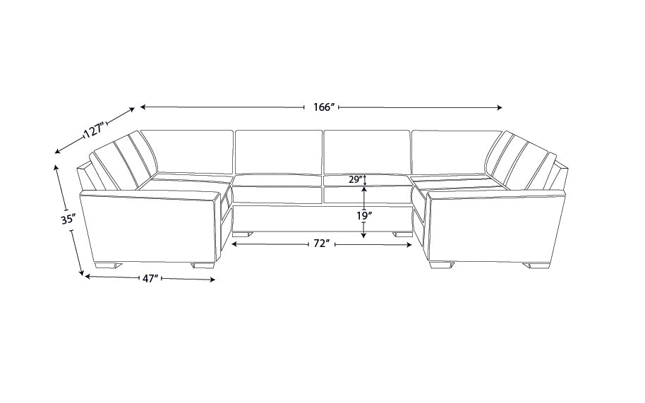 Kai Leather U Sectional