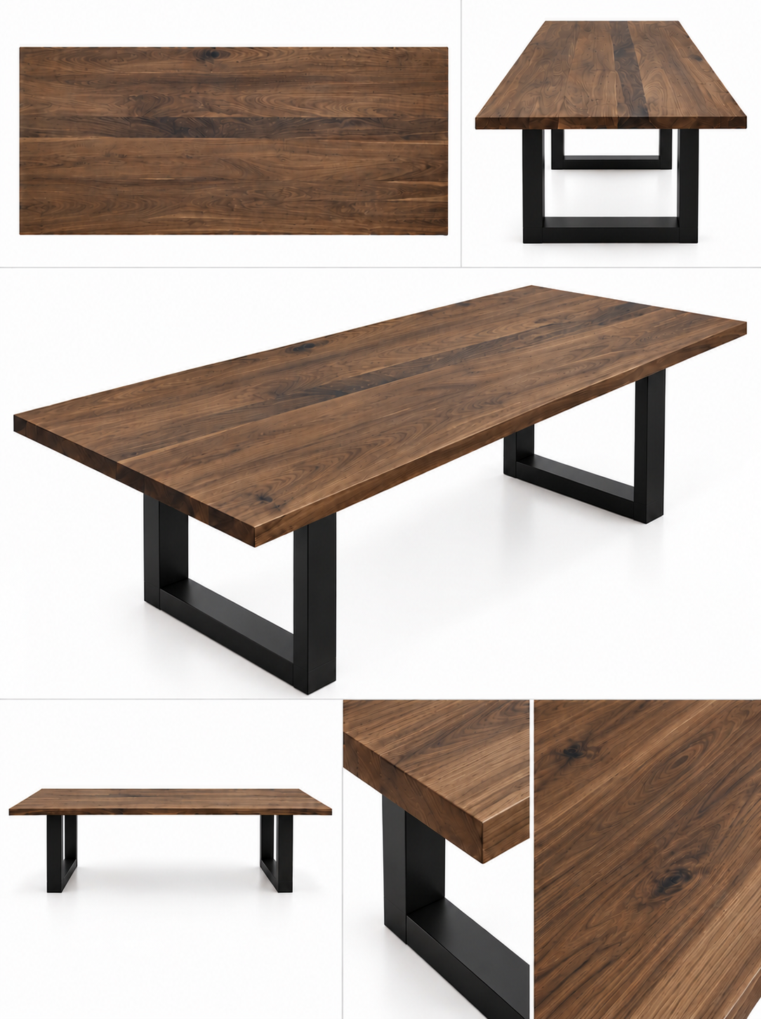 Nylah Walnut — Live Edge Dining Table